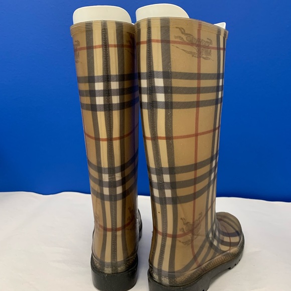 Burberry Check Print Rain Boots sz US 6/ EU 36 - Picture 3 of 5